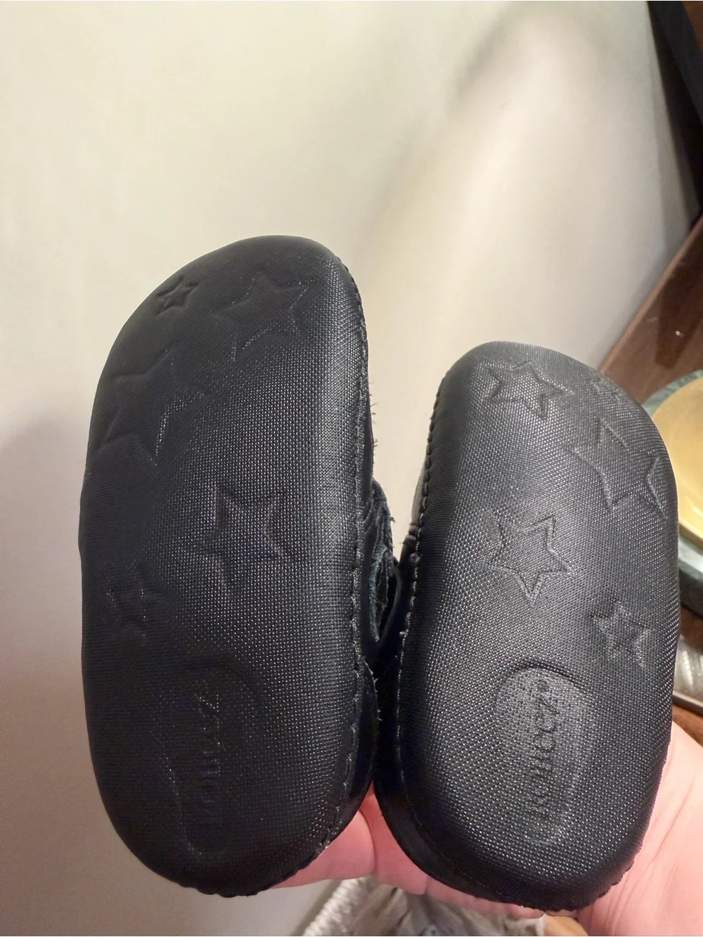 Robeez- Classic Black Kids Leather Soft Bottom Shoes- Size 3